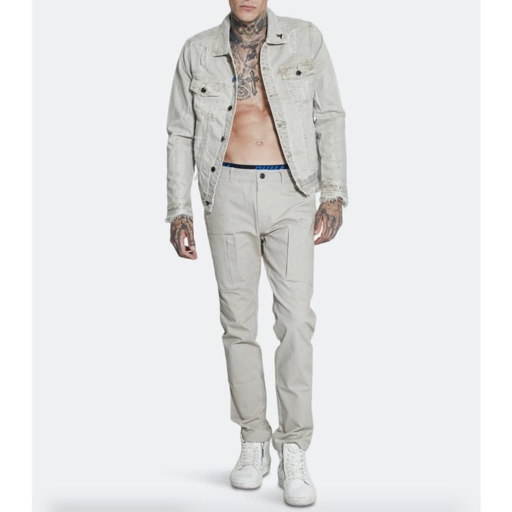 Konus Kanan Cargo Pants Slim Fit Minimalist Tan Sz 32 NWOT